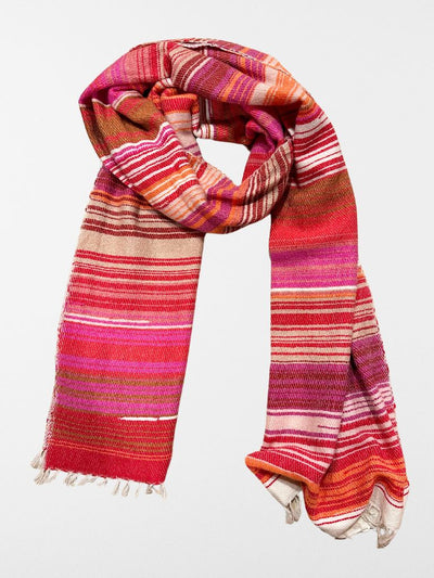 foulard cashmere rayas rosa 