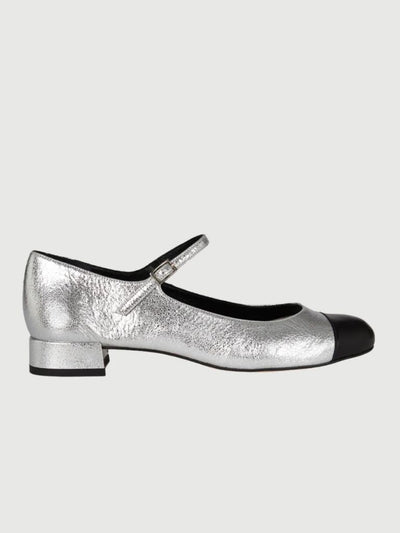 Mary janes plata de piel 