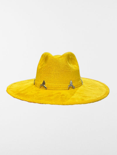 sombrero amarillo suede cowboy 