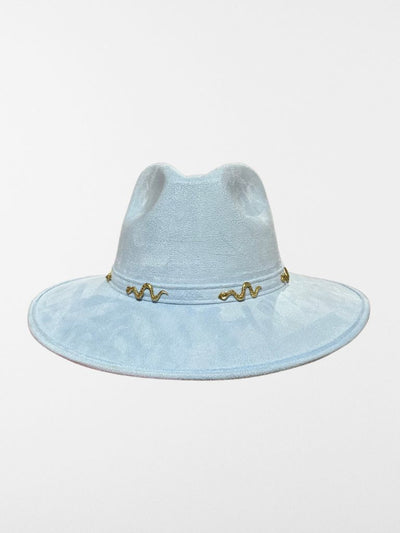 Sombrero azul bebé de ante cowboy 