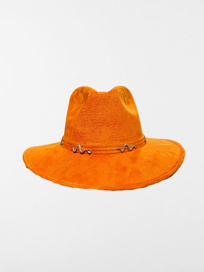 Sombrero naranja suede cowboy 