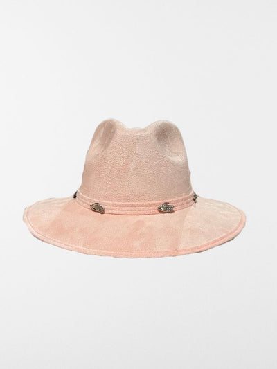 Sombrero rosa bebé suede cowboy 