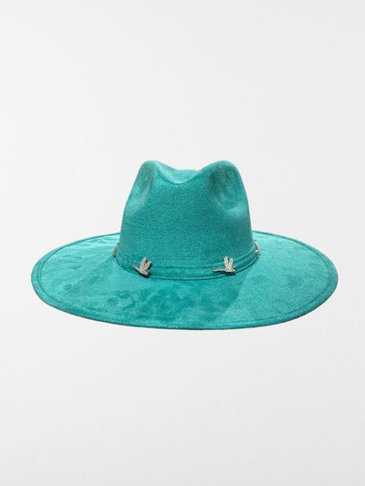 Sombrero suede turquesa estilo cowboy 