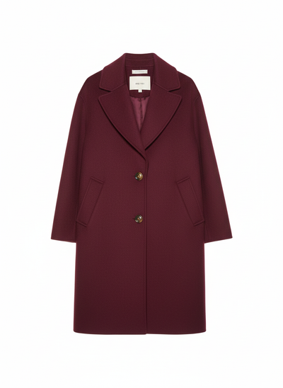 Abrigo burdeos largo