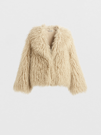 Abrigo rizado de pelo corto