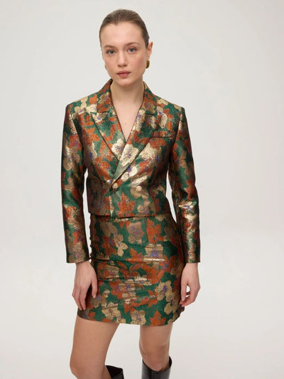 Blazer con estampados de flores