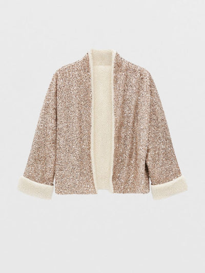 Chaqueta de bronce de lentejuelas 