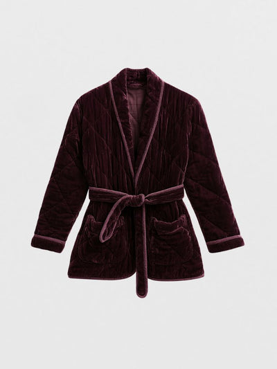 Chaqueta color vino de terciopelo 