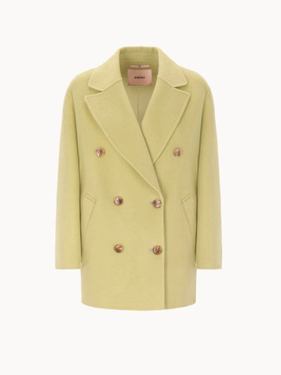 Chaqueta con botones dorados color pistacho