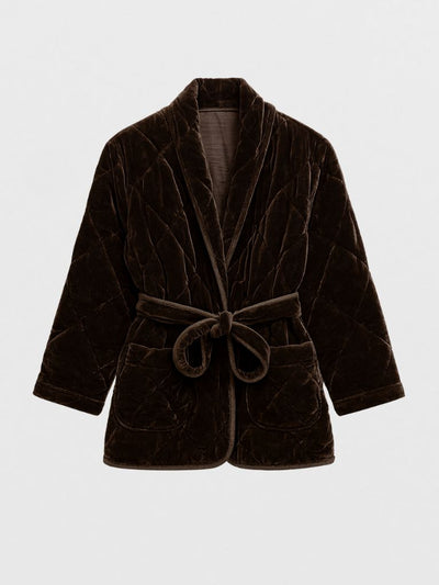 Chaqueta de terciopelo marrón 