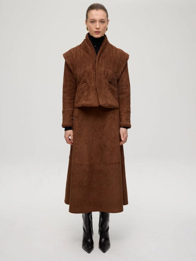 Chaqueta de color marrón mioh