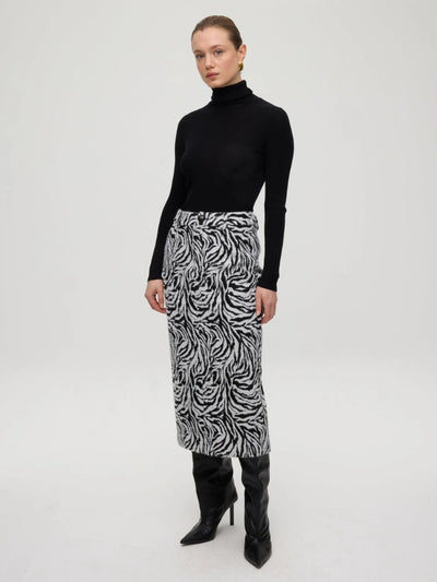 Falda con estampado cebra 