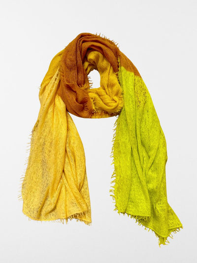 foulard 100% cashmere amarillo degradado