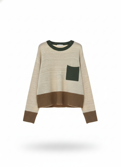 Jersey beige con manga larga