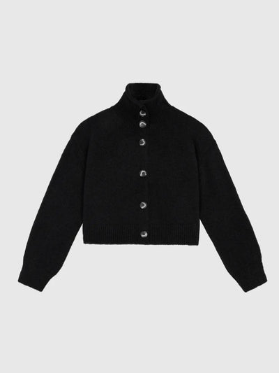 Jersey de color negro con botones 