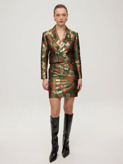 Mini falda con flores 