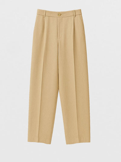 Pantalón de color beige de traje 