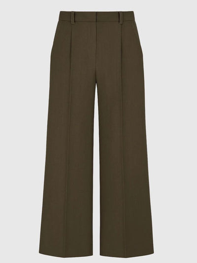 Pantalón de pinzas color militar