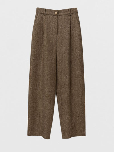 Pantalón de traje marrón