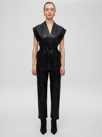 Pantalón ecopiel negro