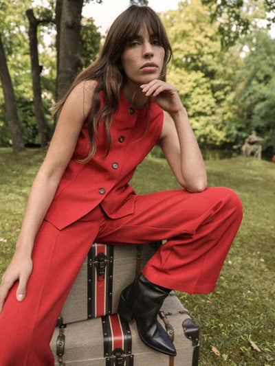 Pantalón rojo largo 